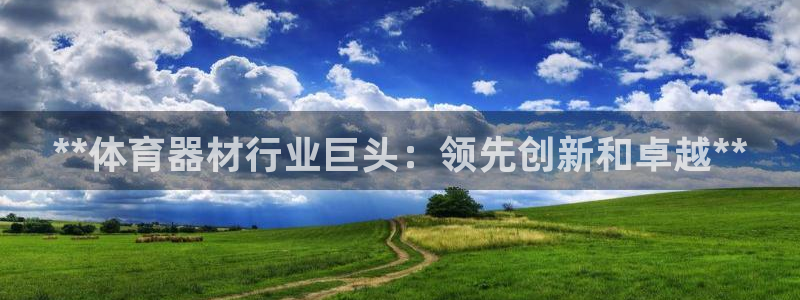 耀世平台网址：**体育器材行业巨头：领先创新和卓越*