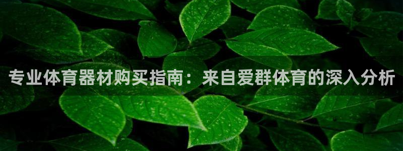 耀世平台是黑台子吗：专业体育器材购买指南：来自爱群体