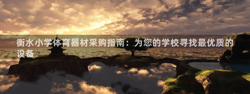 耀世娱乐升 5O6917 娱乐：衡水小学体育器材采购