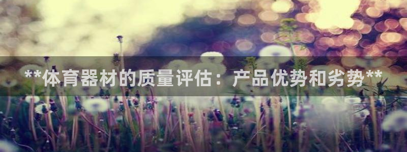 耀世娱乐目 5O6917 耀世：**体育器材的质量评估：产品