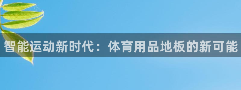 耀世平台下载：智能运动新时代：体育用品地板的新可能